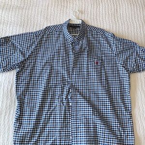 Men’s long sleeve plaid shirt. 4XL
